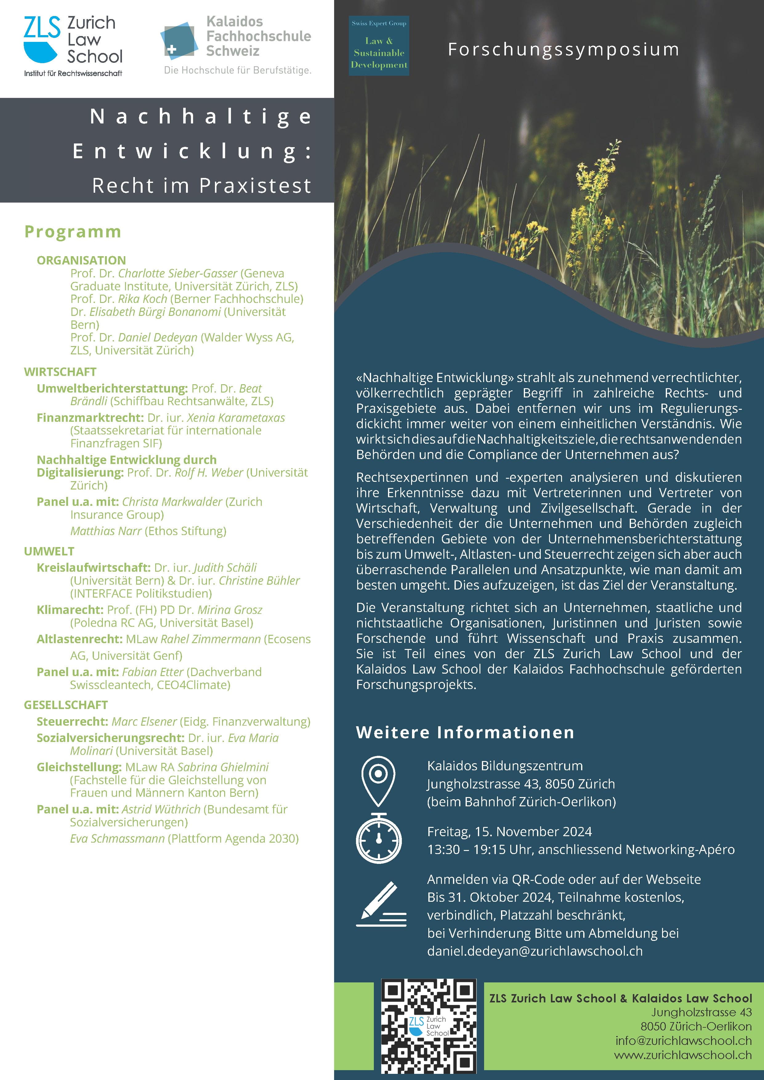 Forschungssymposium 2024 Flyer